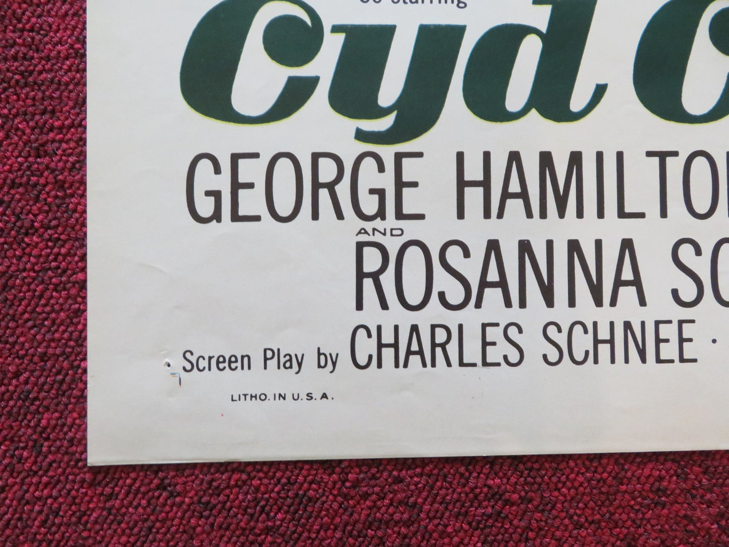 TWO WEEKS IN ANOTHER TOWN FOLDED US ONE SHEET POSTER KIRK DOUGLAS 1962 Rendezvous Cinema Movie posters