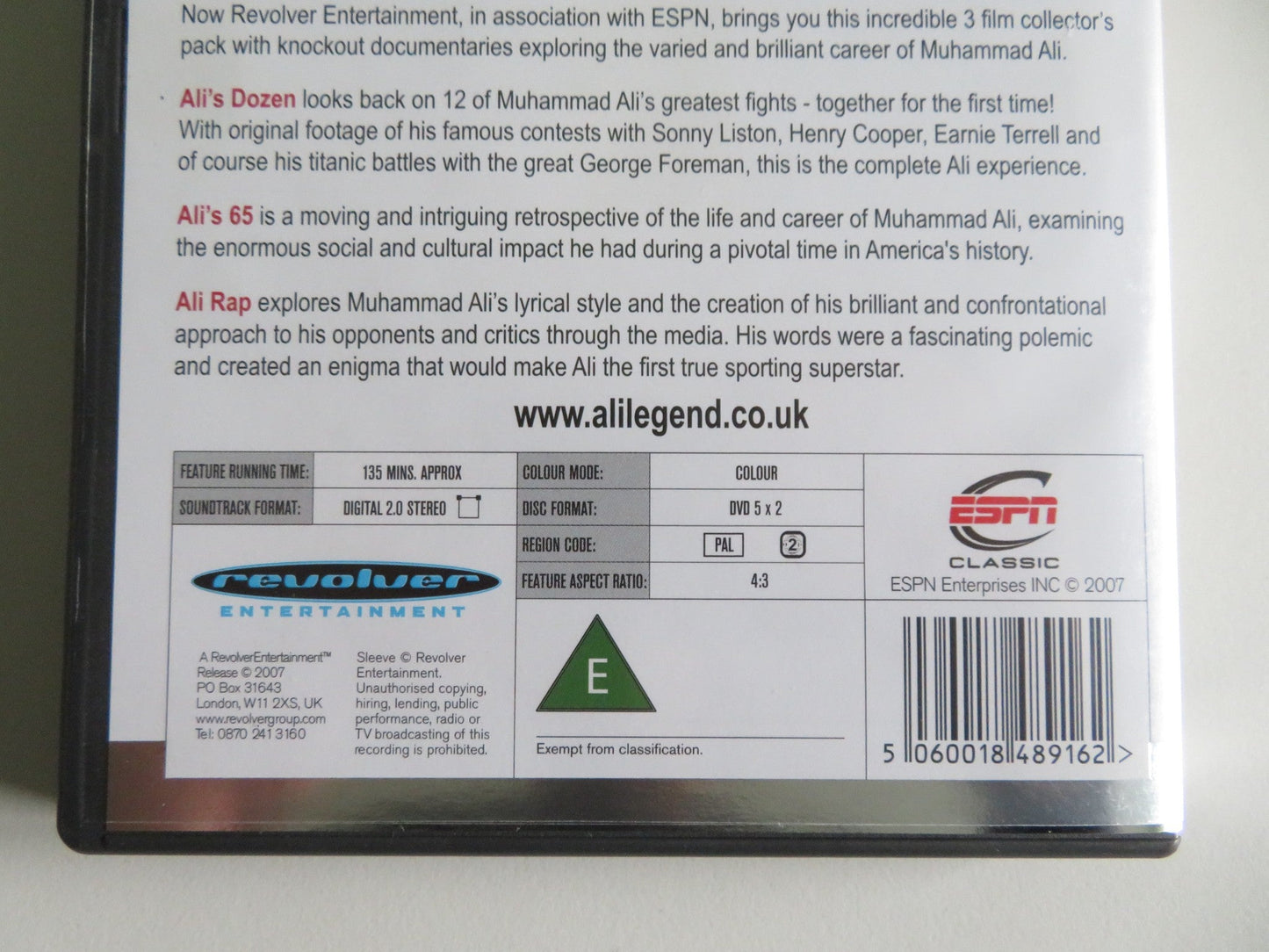 TYSON - ALI - TYSON THE MOVIE /MUHAMMAD ALI: THE LEGEND (DVD BOXSET) 2008 REGION 2 Movie posters