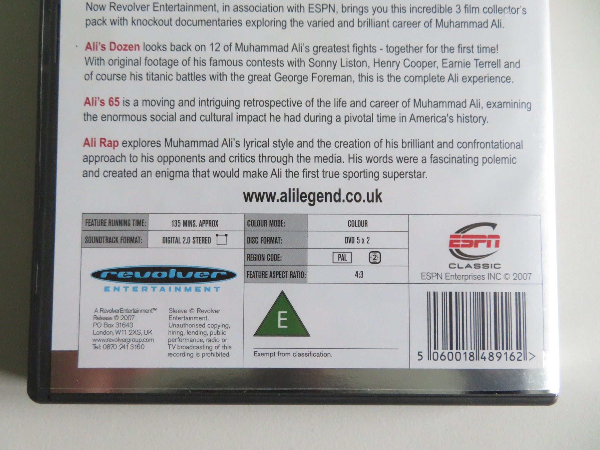TYSON - ALI - TYSON THE MOVIE /MUHAMMAD ALI: THE LEGEND (DVD BOXSET) 2008 REGION 2 Movie posters