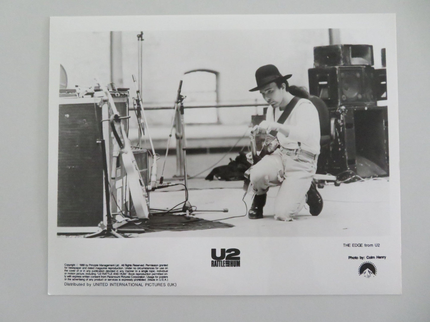 U2: RATTLE AND HUM - A MOVIE STILL PHOTO LOT OF 8 BONO THE EDGE A. CLAYTON 1988 Movie posters