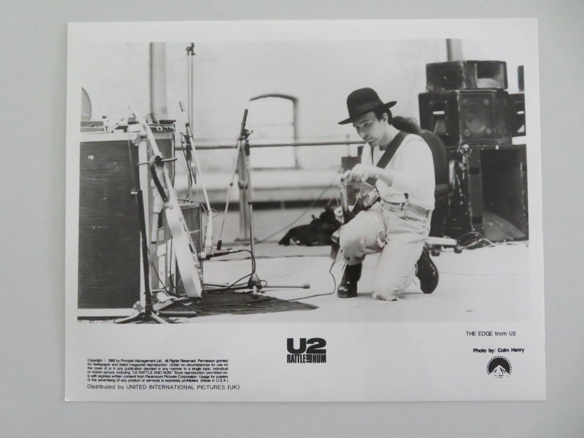 U2: RATTLE AND HUM - A MOVIE STILL PHOTO LOT OF 8 BONO THE EDGE A. CLAYTON 1988 Movie posters