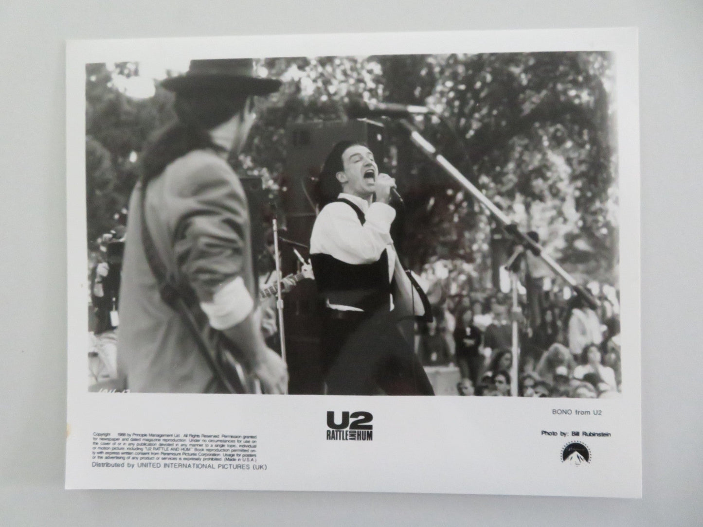 U2: RATTLE AND HUM - A MOVIE STILL PHOTO LOT OF 8 BONO THE EDGE A. CLAYTON 1988 Movie posters