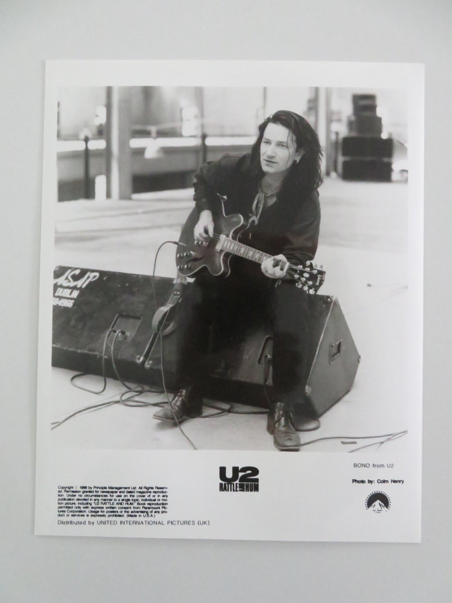 U2: RATTLE AND HUM - A MOVIE STILL PHOTO LOT OF 8 BONO THE EDGE A. CLAYTON 1988 Movie posters