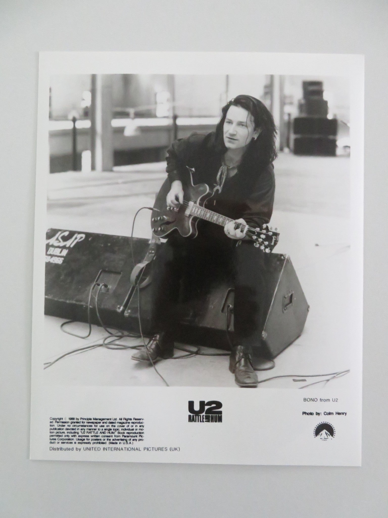 U2: RATTLE AND HUM - A MOVIE STILL PHOTO LOT OF 8 BONO THE EDGE A. CLAYTON 1988 Movie posters