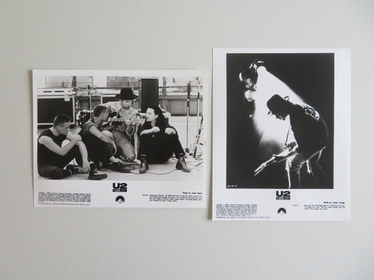 U2: RATTLE AND HUM - B MOVIE STILL PHOTO LOT OF 2 BONO THE EDGE A. CLAYTON 1988 - Rendezvous Cinema