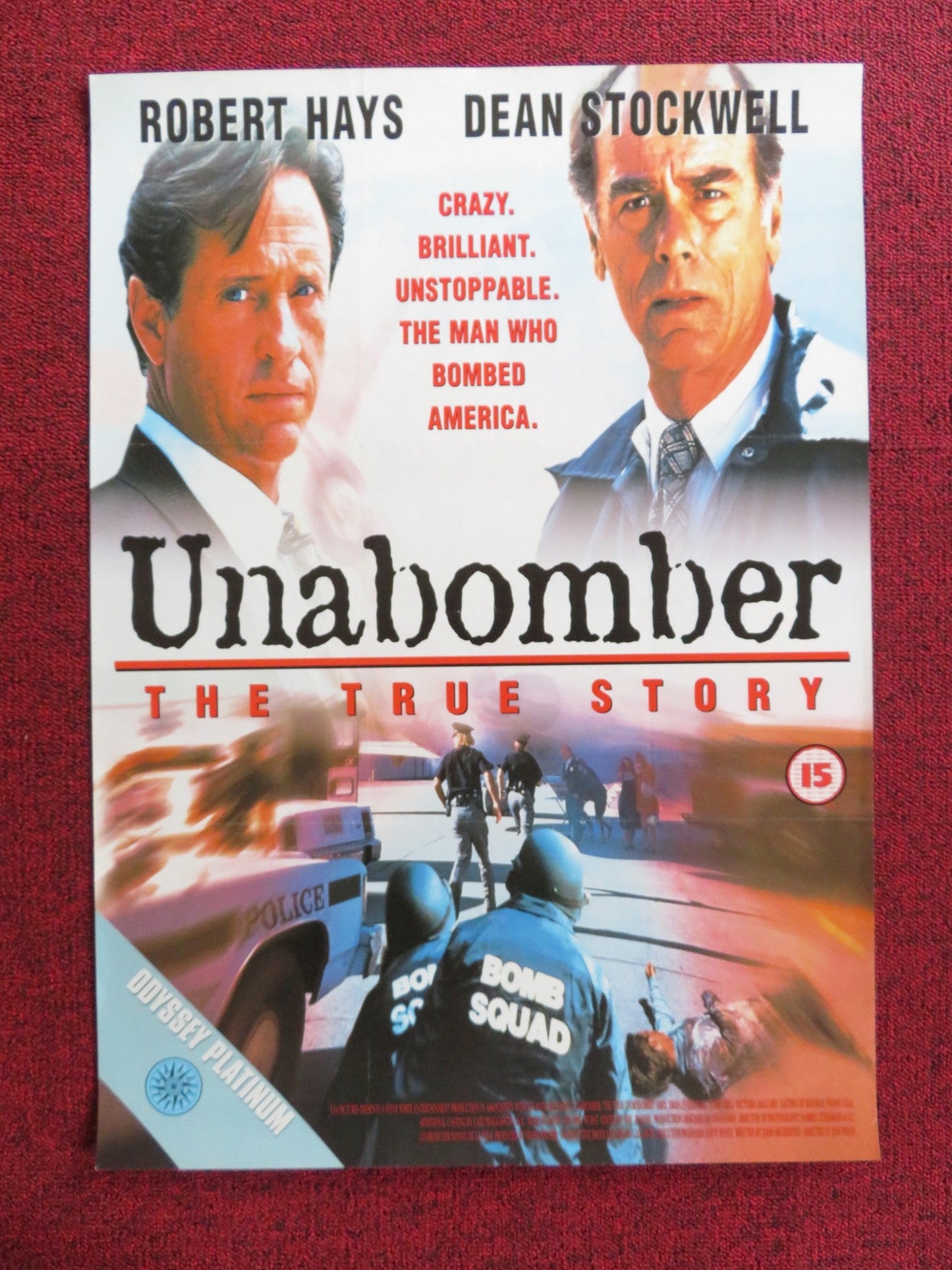 UNABOMBER: THE TRUE STORY VHS VIDEO POSTER ROBERT HAYS DEAN STOCKWELL 1996 Rendezvous Cinema Movie posters