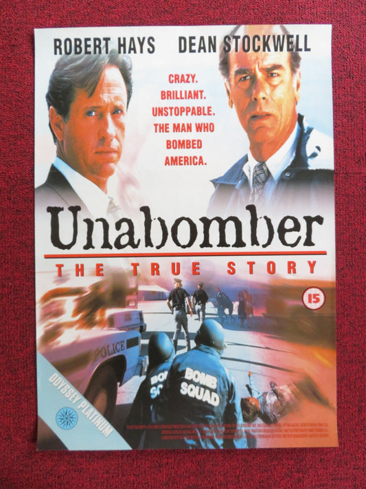 UNABOMBER: THE TRUE STORY VHS VIDEO POSTER ROBERT HAYS DEAN STOCKWELL 1996 Rendezvous Cinema Movie posters