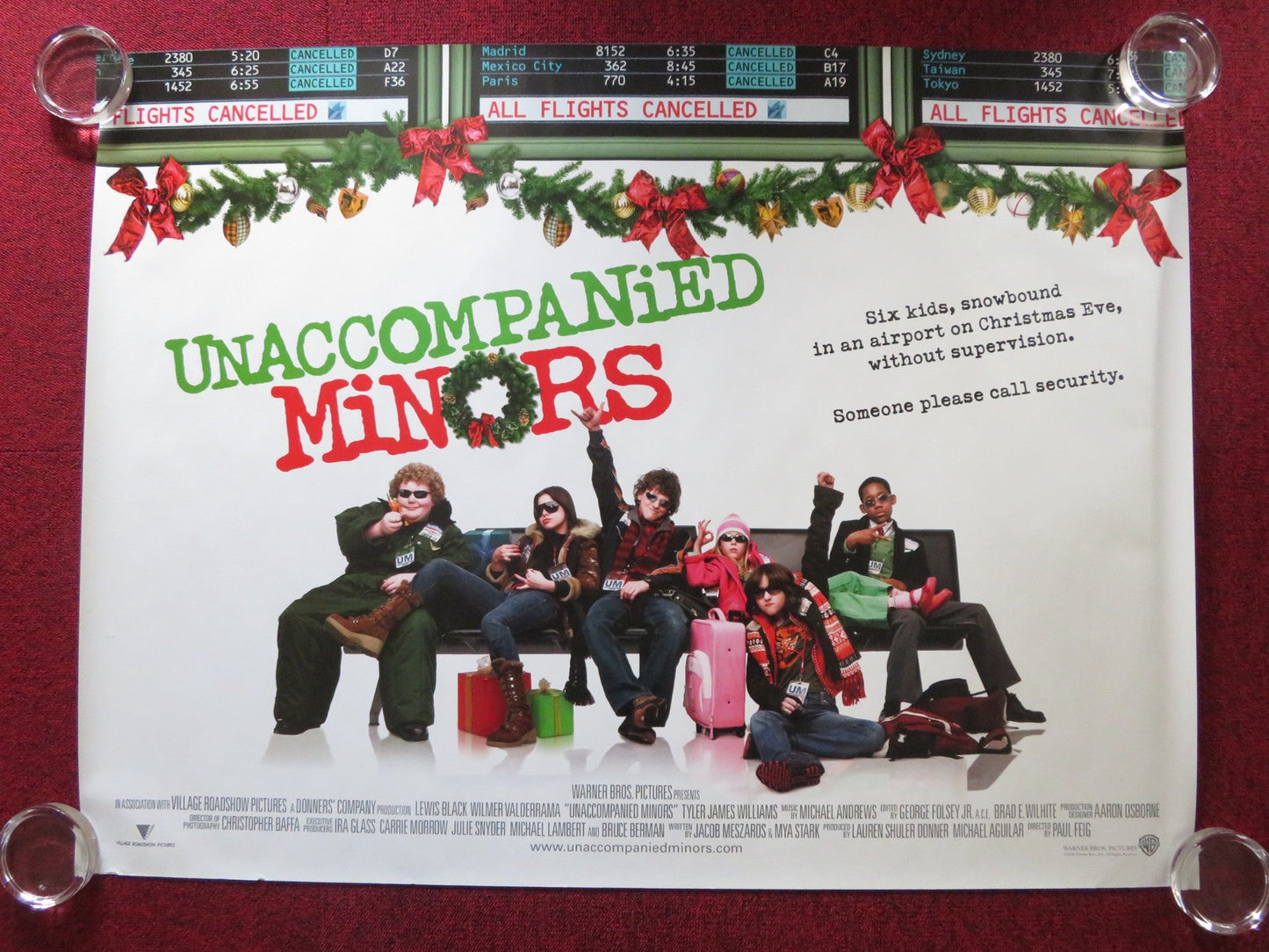 UNACCOMPANIED MINORS UK QUAD ROLLED POSTER LEWIS BLACK TYLER JAMES WILLIAMS 2006 Rendezvous Cinema Movie posters