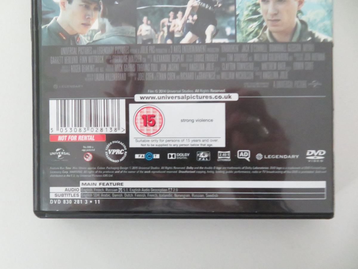 Unbroken (DVD) Jack O'Connell Miyavi Domhnall Gleeson 2014 Region 2, 4, 5 Movie posters