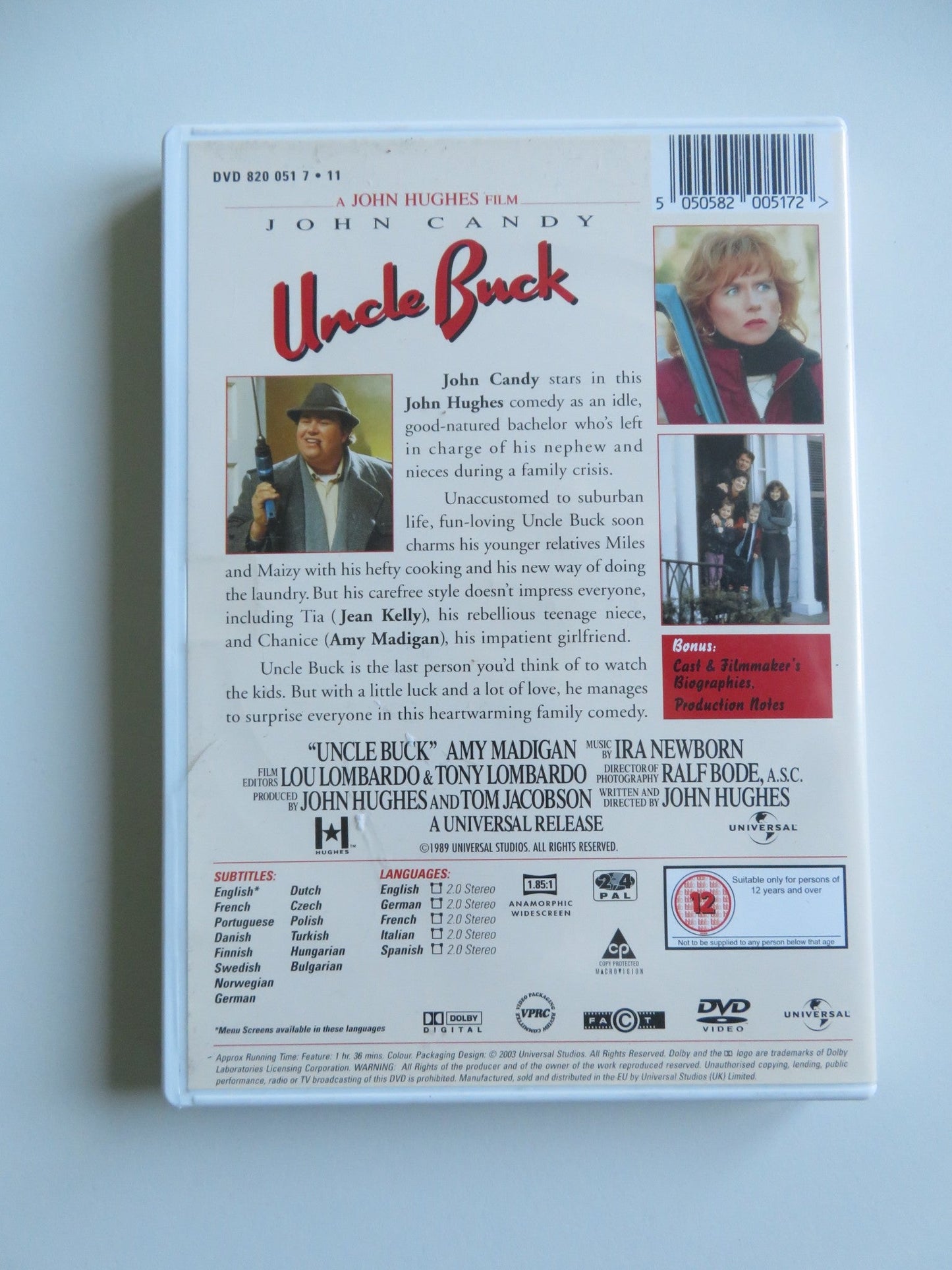 UNCLE BUCK (DVD) JOHN CANDY MACAULAY CULKIN 1989 REGION 2, 4 - Rendezvous Cinema