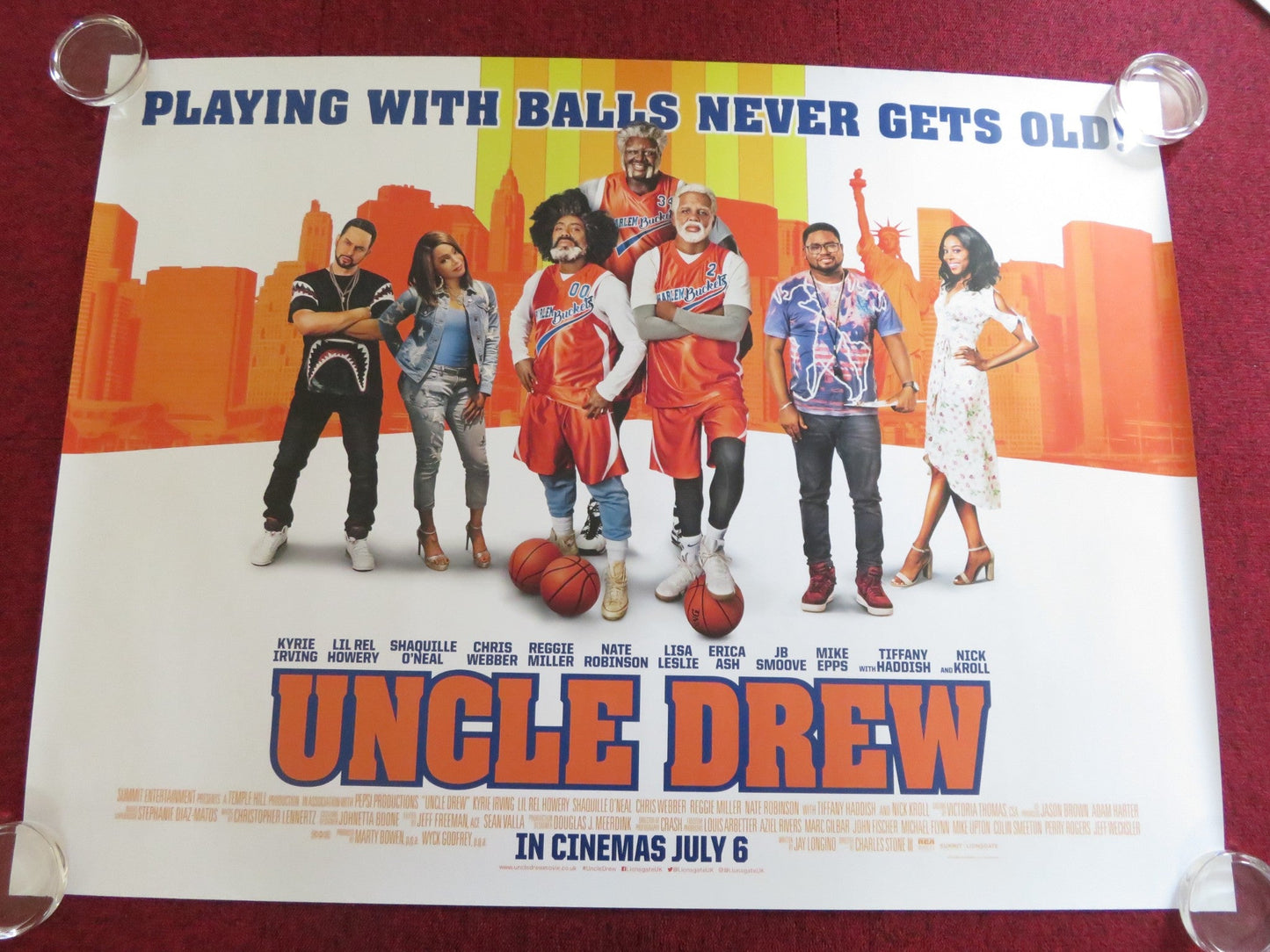 UNCLE DREW UK QUAD ROLLED POSTER KYRIE IRVING SHAQUILLE O'NEAL 2018 Rendezvous Cinema Movie posters