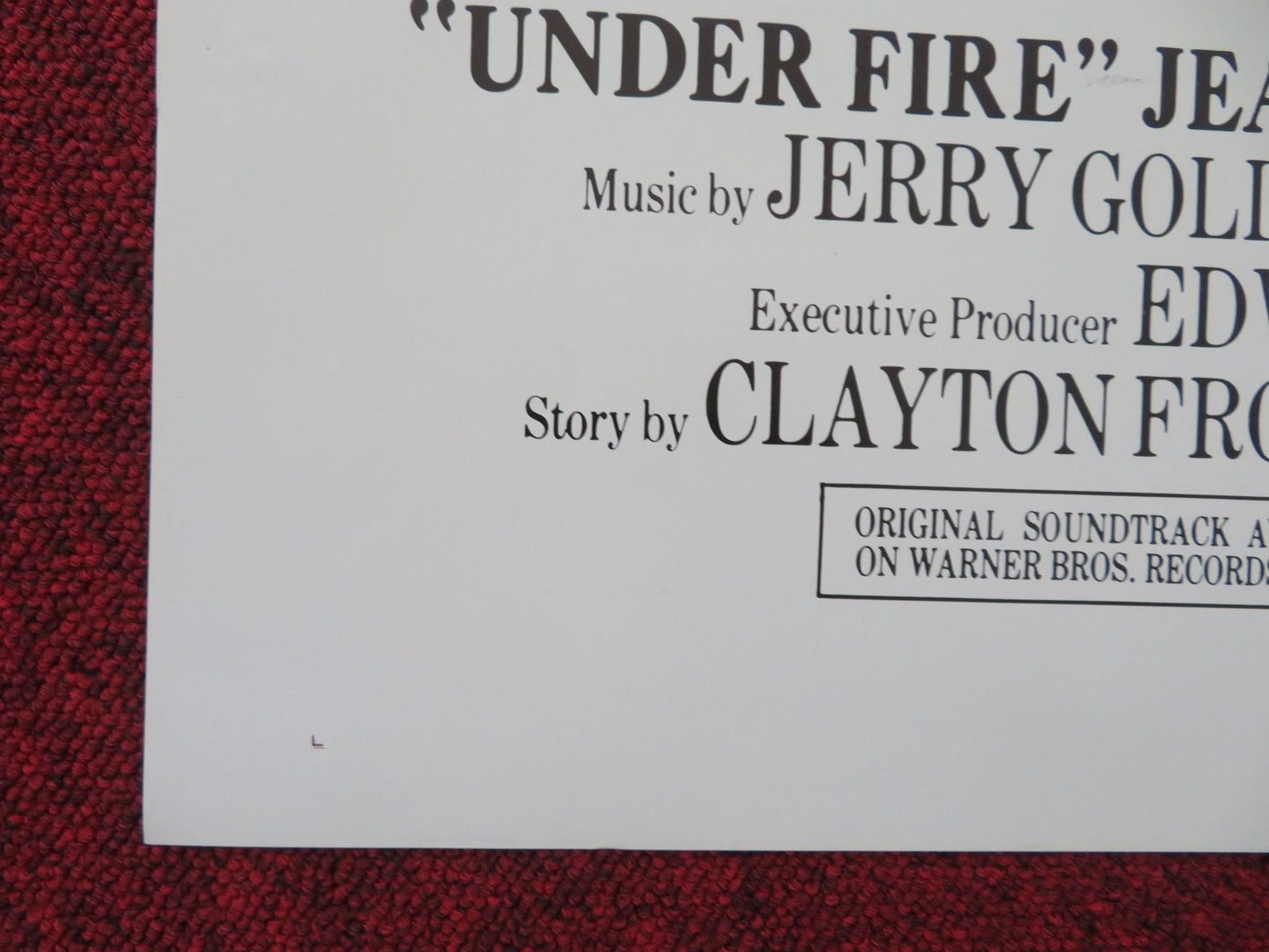 UNDER FIRE FOLDED US ONE SHEET POSTER NICK NOLTE GENE HACKMAN 1983 Movie posters