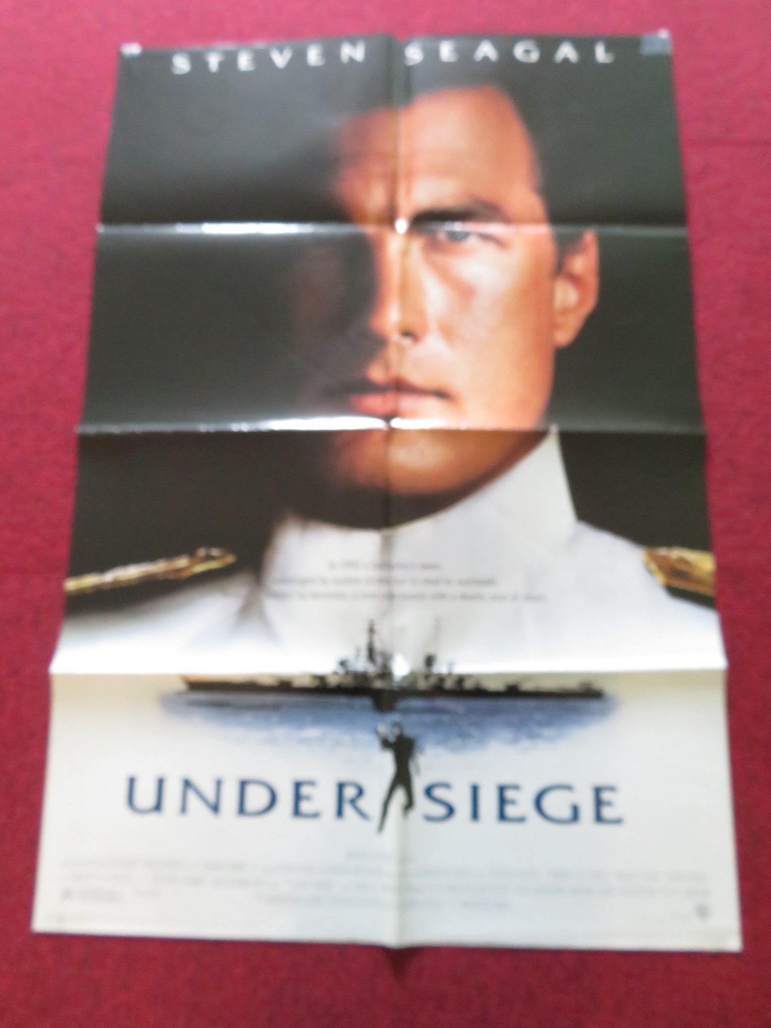 UNDER SIEGE FOLDED US ONE SHEET POSTER STEVEN SEAGAL TOMMY LEE JONES 1992 Rendezvous Cinema Movie posters