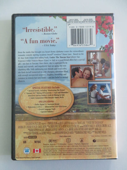 Under the Tuscan Sun (DVD) Diane Lane Sandra Oh 2003 Region 1 Movie posters