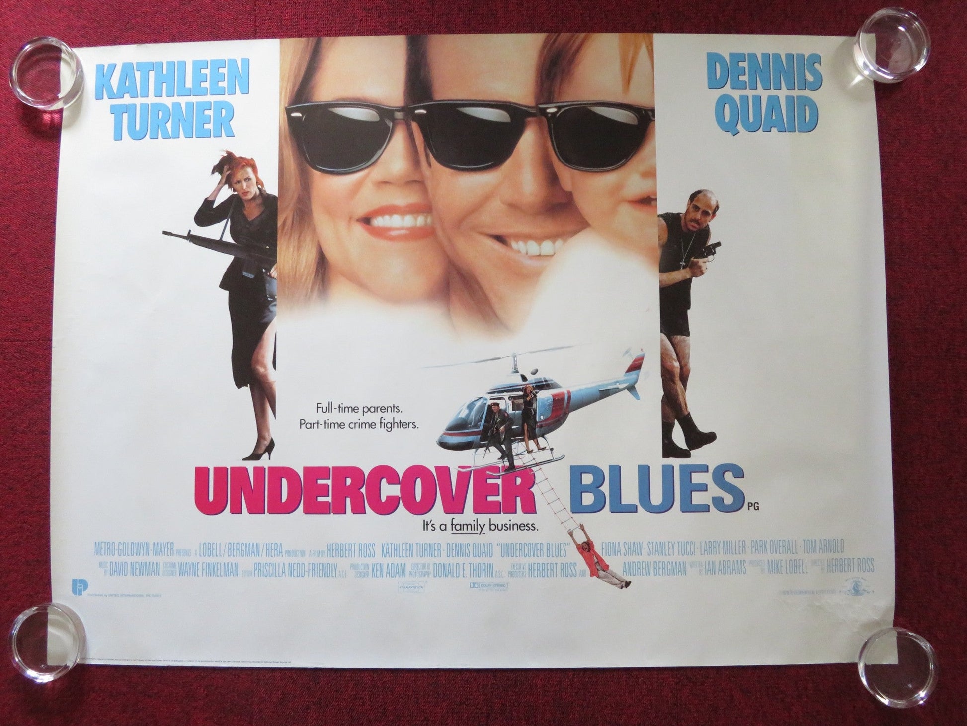 UNDERCOVER BLUES UK QUAD ROLLED POSTER DENNIS QUAID KATHLEEN TURNER 1993 Rendezvous Cinema Movie posters