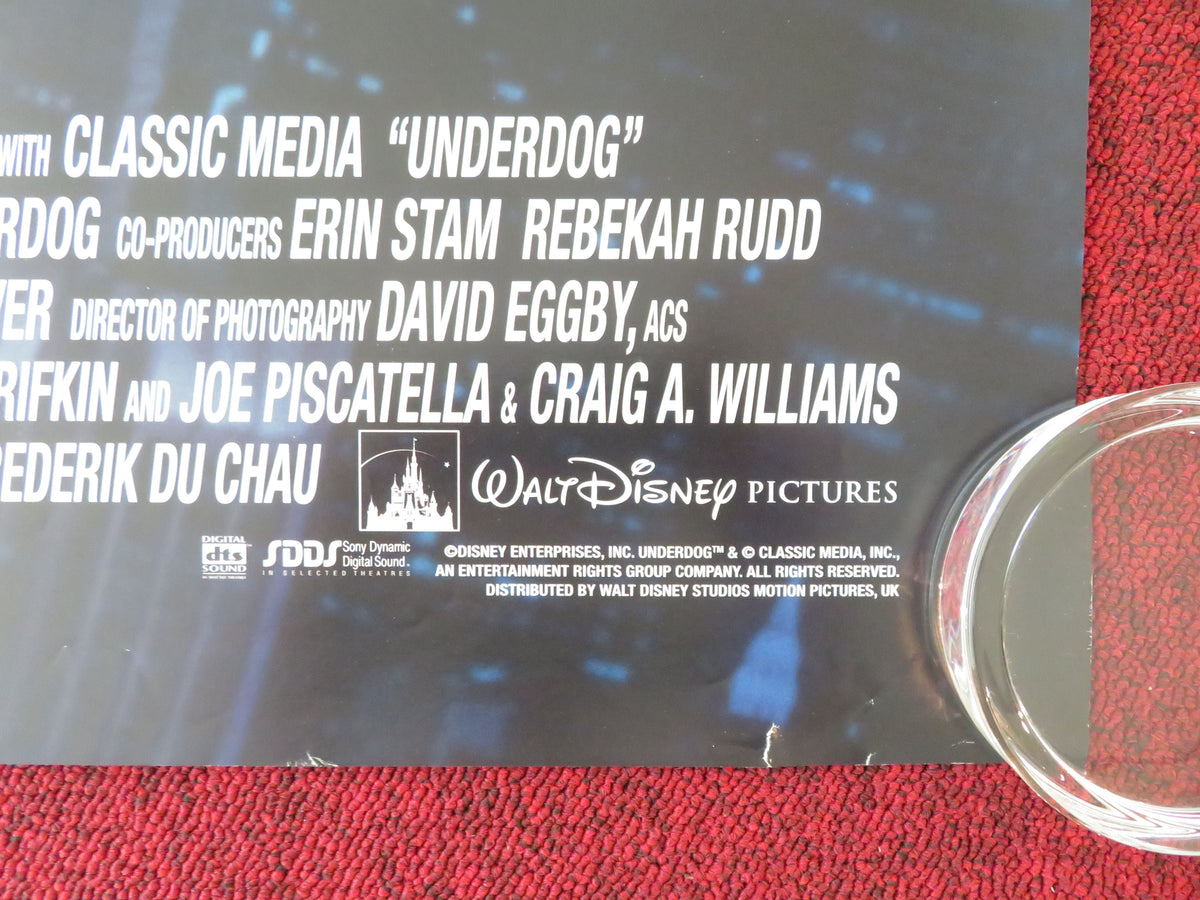 Underdog UK Quad Rolled Poster Disney Jason Lee Peter Dinklage 2007 Movie posters