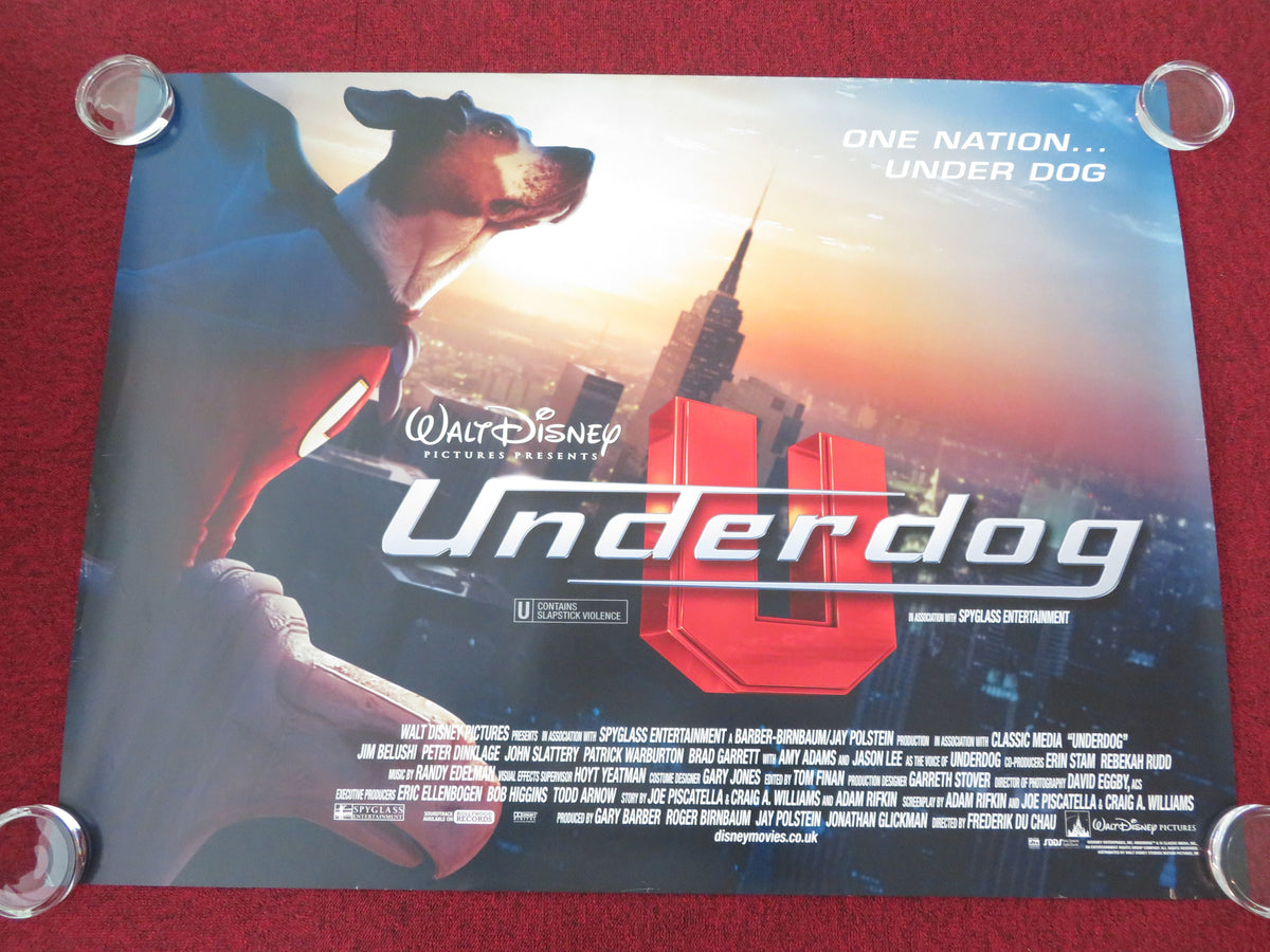 Underdog UK Quad Rolled Poster Disney Jason Lee Peter Dinklage 2007 Movie posters
