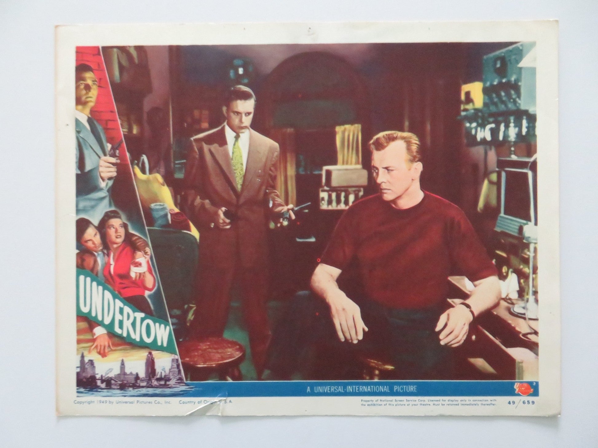 UNDERTOW - #3 LOBBY CARD SCOTT BRADY JOHN RUSSELL 1949 Rendezvous Cinema Movie posters
