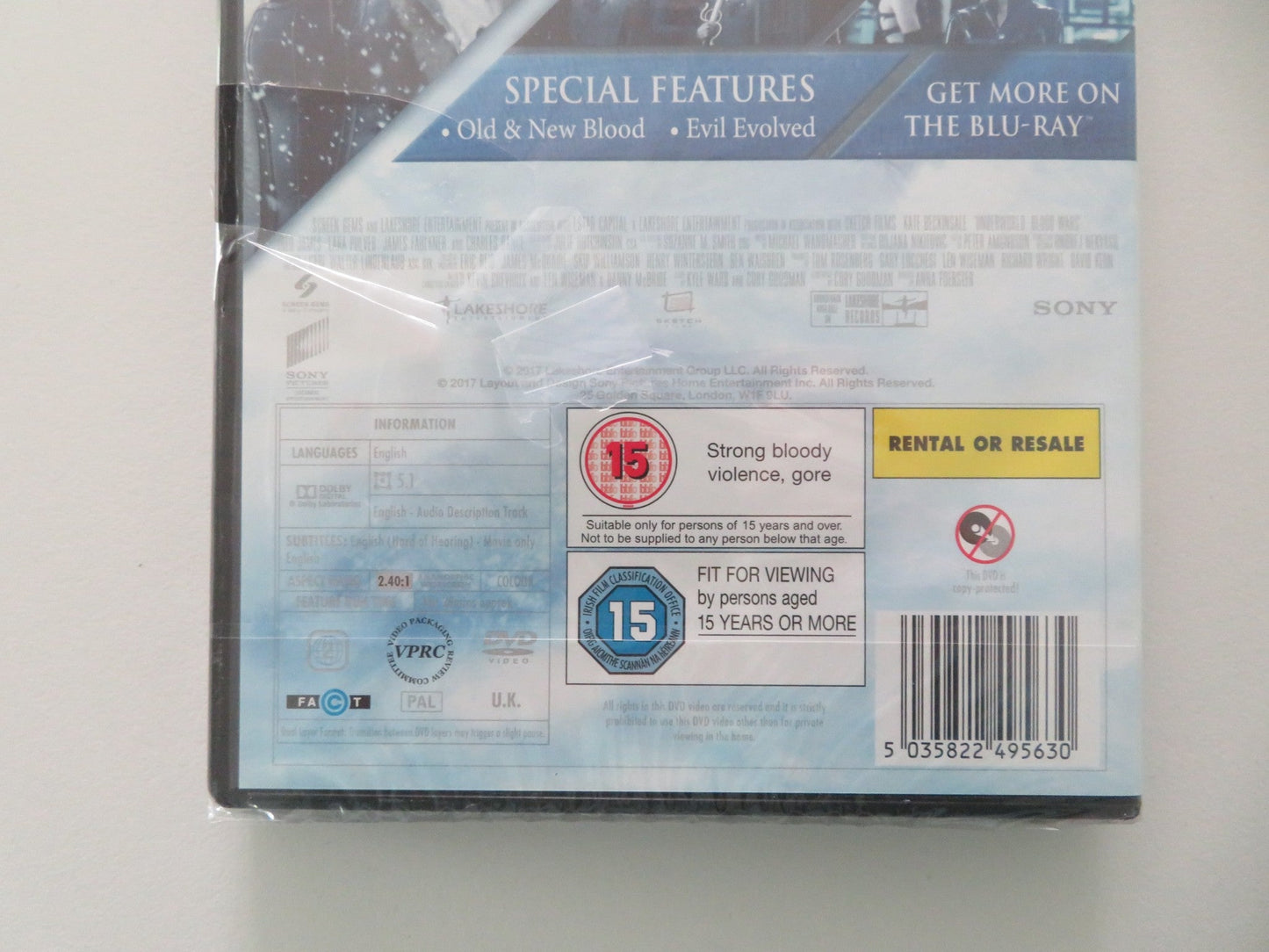 Underworld Blood Wars (DVD) Kate Beckinsale Theo James 2016 Region 2 Movie posters