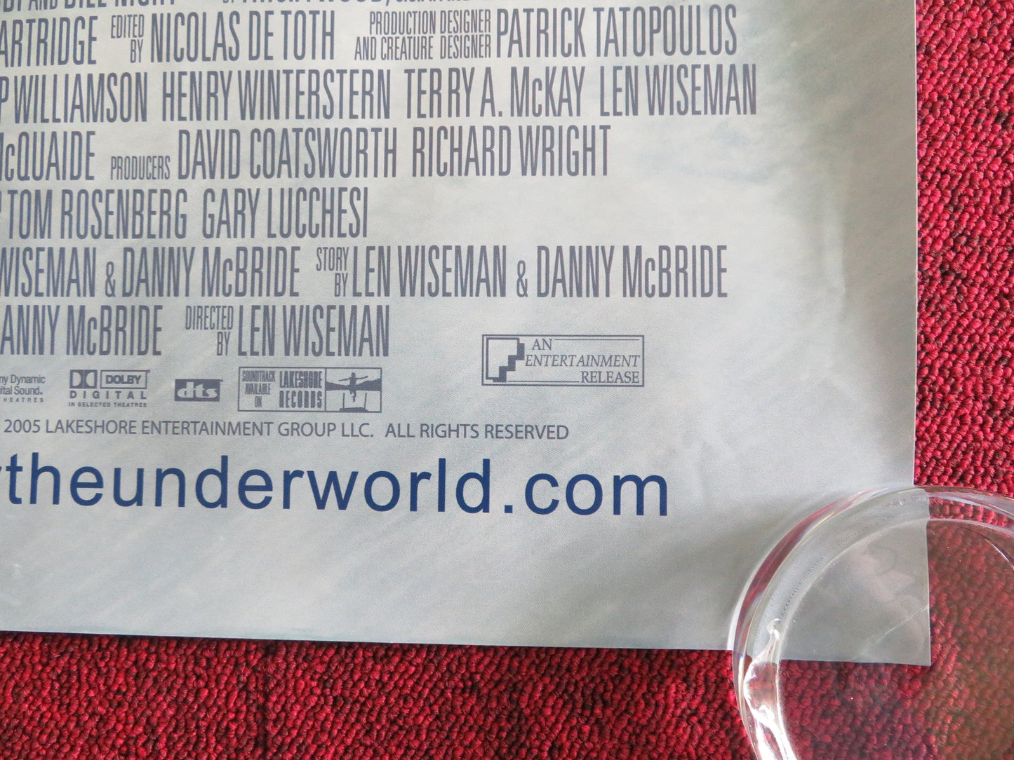 UNDERWORLD: EVOLUTION UK QUAD ROLLED POSTER KATE BECKINSALE BILL NIGHY 2006 Rendezvous Cinema Movie posters