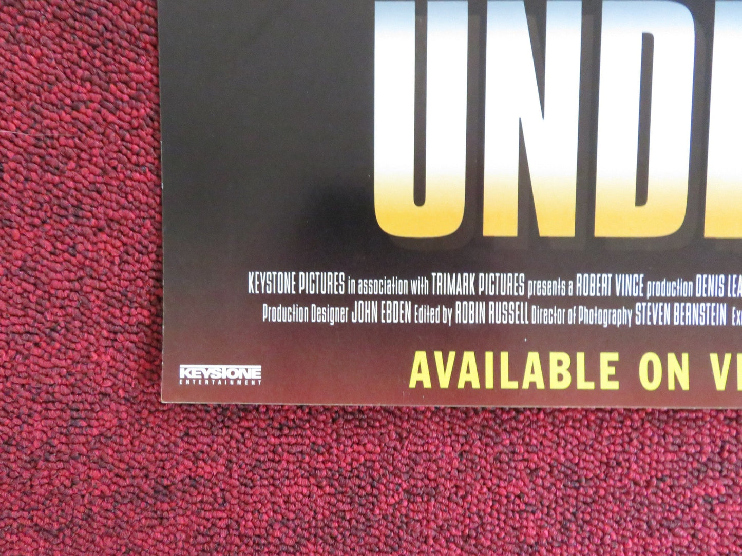 UNDERWORLD VHS VIDEO POSTER DENIS LEARY JOE MANTEGNA 1997 Rendezvous Cinema Movie posters