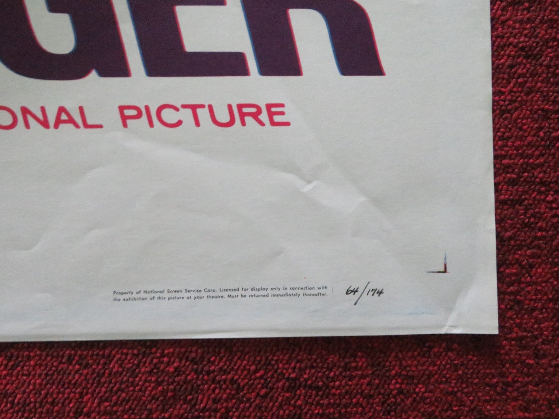 UNEARTHLY STRANGER FOLDED US ONE SHEET POSTER JOHN NEVILLE PHILIP STONE 1964 Rendezvous Cinema Movie posters