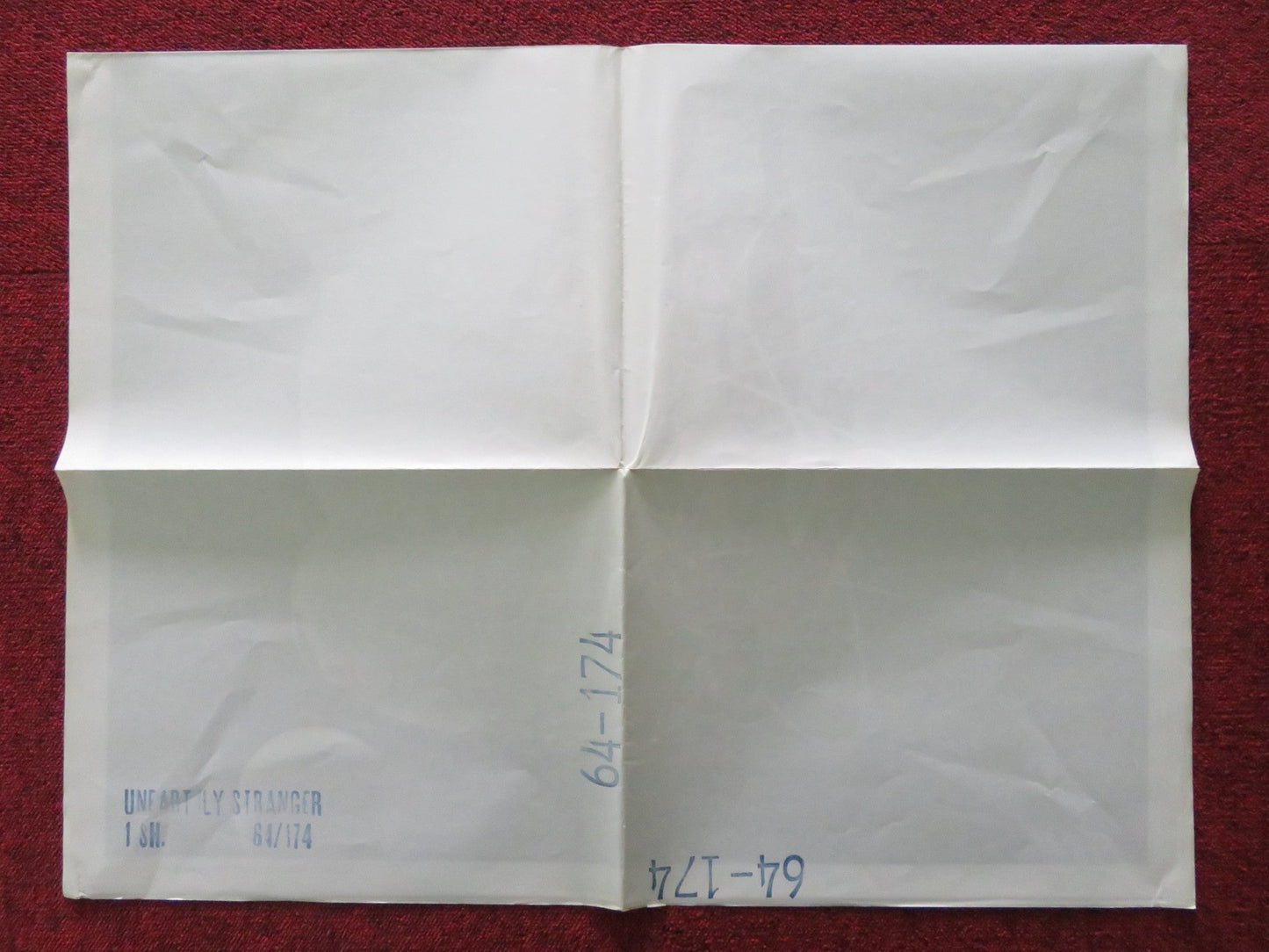 UNEARTHLY STRANGER FOLDED US ONE SHEET POSTER JOHN NEVILLE PHILIP STONE 1964 Rendezvous Cinema Movie posters