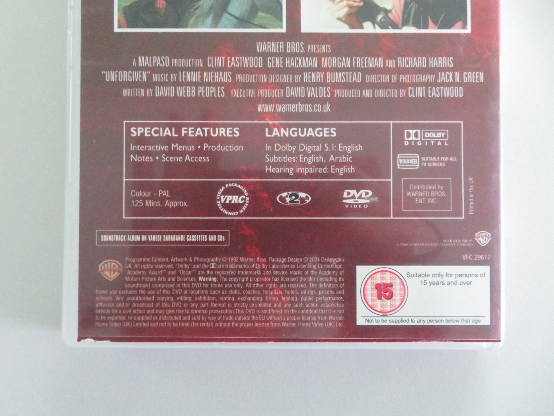 UNFORGIVEN - THE CLASSIC CLINT EASTWOOD COLLECTION (DVD) HACKMAN 1992 REGION 2 Movie posters