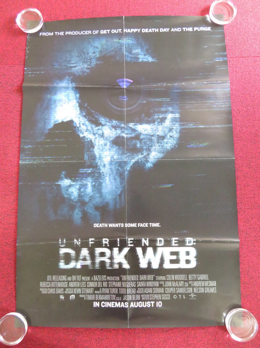 UNFRIENDED: DARK WEB US ONE SHEET ROLLED POSTER COLIN WOODELL BETTY GABRIEL 2018 Rendezvous Cinema Movie posters