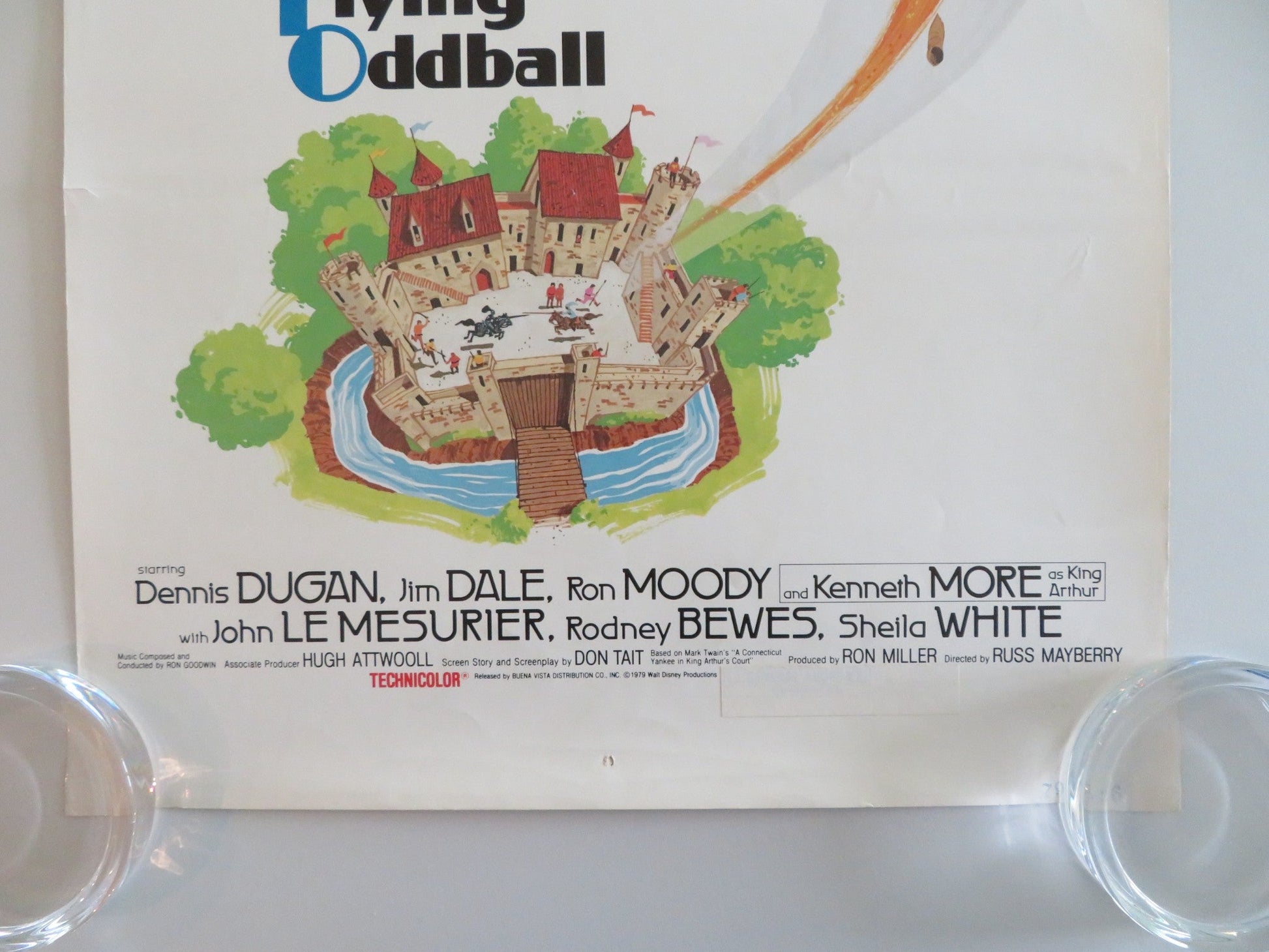 UNIDENTIFIED FLYING ODDBALL US INSERT POSTER DISNEY DENNIS DUGAN JIM DALE 1979 Rendezvous Cinema Movie posters