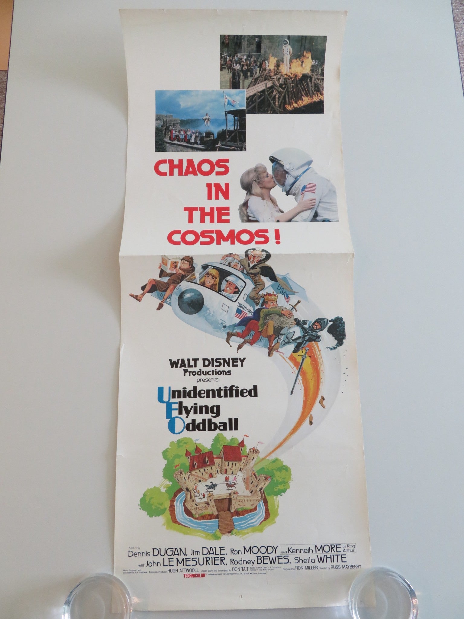 UNIDENTIFIED FLYING ODDBALL US INSERT POSTER DISNEY DENNIS DUGAN JIM DALE 1979 Rendezvous Cinema Movie posters