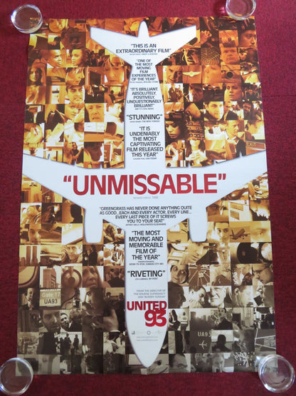 UNITED 93 - B US ONE SHEET ROLLED POSTER J. J. JOHNSON GARY COMMOCK 2006 Rendezvous Cinema Movie posters