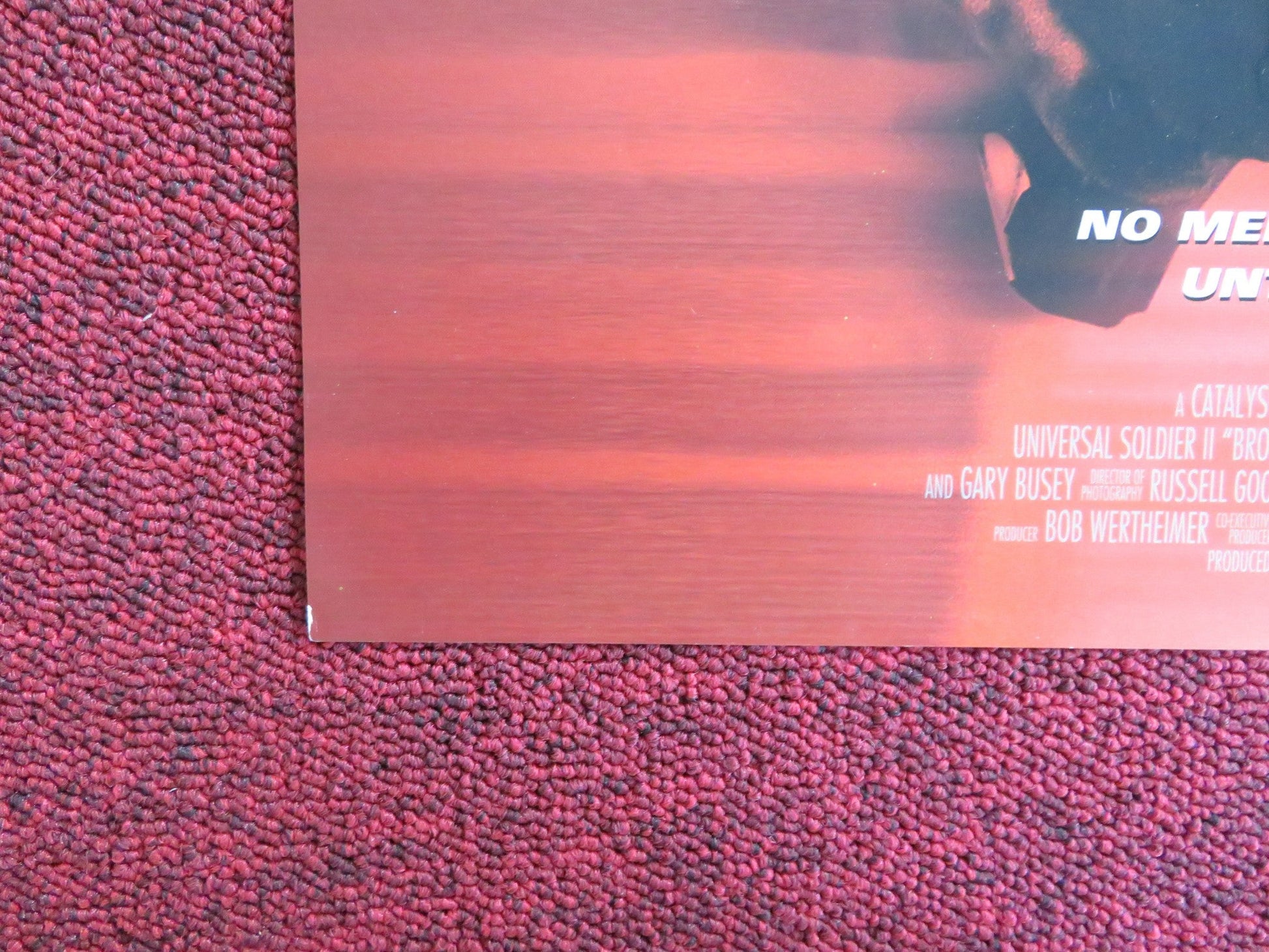 UNIVERSAL SOLDIER II: BROTHERS IN ARMS VHS VIDEO POSTER MATT BATTAGLIA 1998 Rendezvous Cinema Movie posters