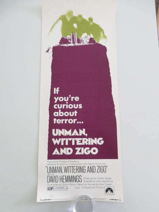 Unman, Wittering and Zigo US Insert Poster David Hemmings Douglas Wilmer 1971 Movie posters