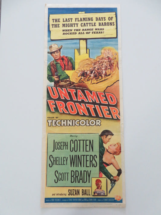 Untamed Frontier US Insert Poster Joseph Cotten Shelley Winters 1952 Movie posters
