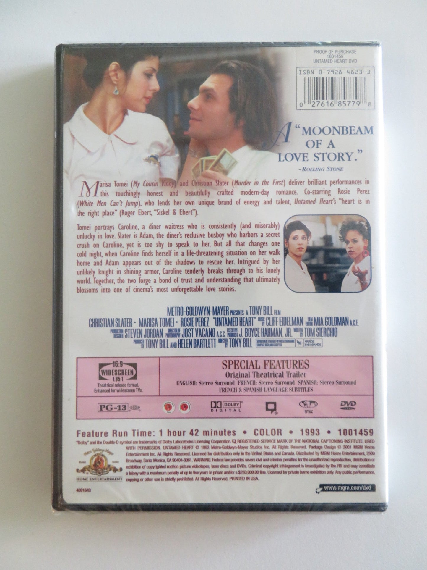 UNTAMED HEART (DVD) CHRISTIAN SLATER MARISA TOMEI 1993 REGION 1 Rendezvous Cinema Movie posters