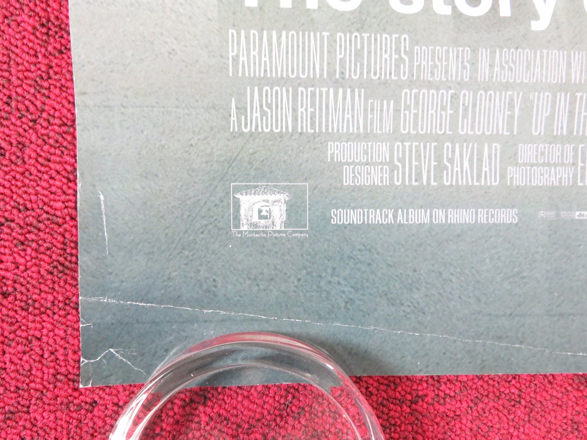 UP IN THE AIR US ONE SHEET ROLLED POSTER GEORGE CLOONEY VERA FARMIGA 2009 Rendezvous Cinema Movie posters