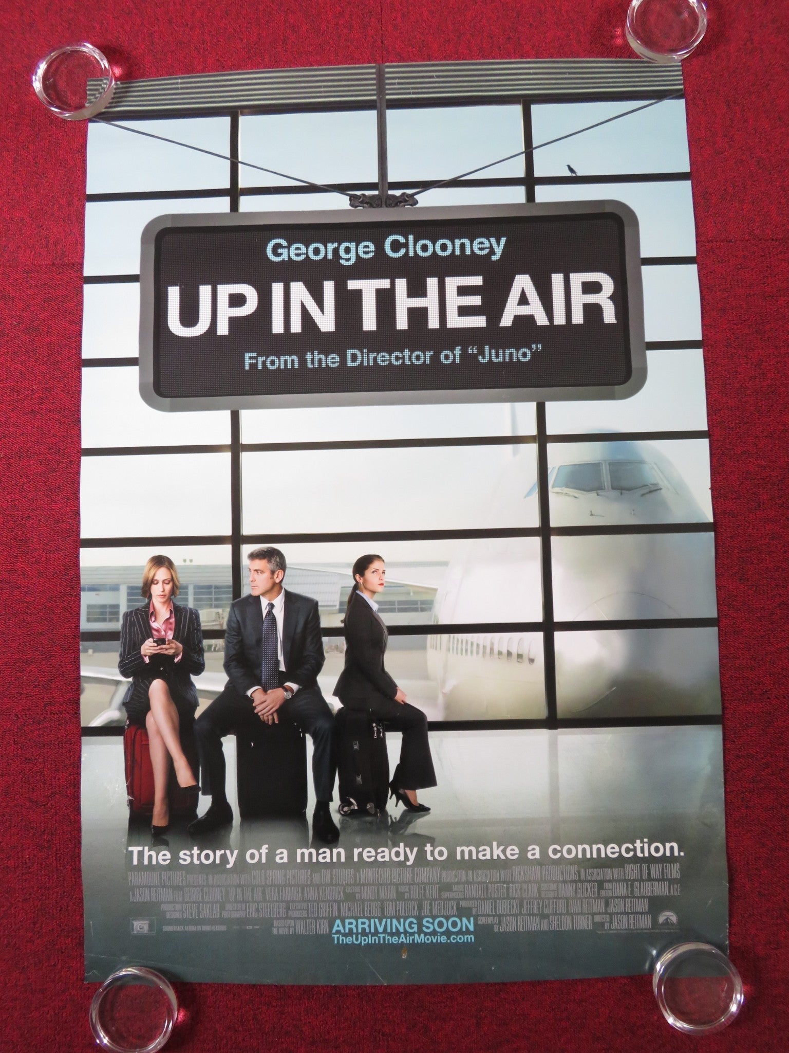 UP IN THE AIR US ONE SHEET ROLLED POSTER GEORGE CLOONEY VERA FARMIGA 2009 Rendezvous Cinema Movie posters