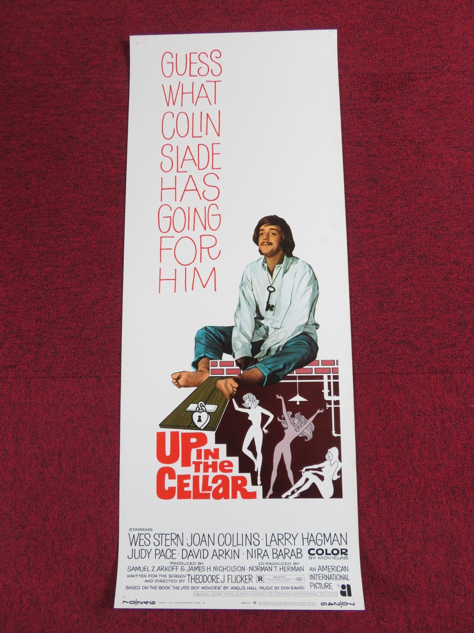 UP IN THE CELLAR US INSERT POSTER WAS STERN JOAN COLLINS 1970 Rendezvous Cinema Movie posters