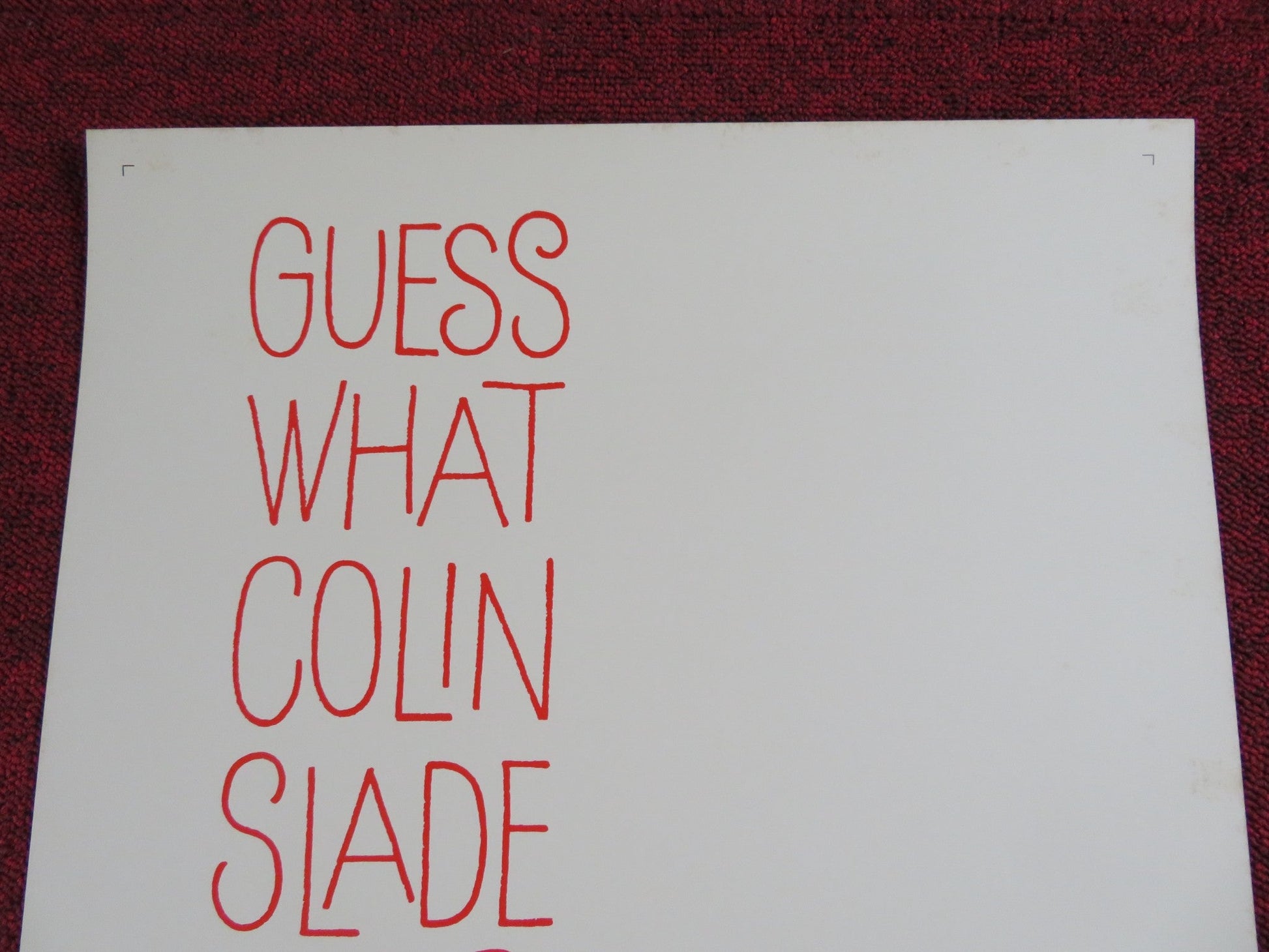 UP IN THE CELLAR US INSERT POSTER WAS STERN JOAN COLLINS 1970 Rendezvous Cinema Movie posters