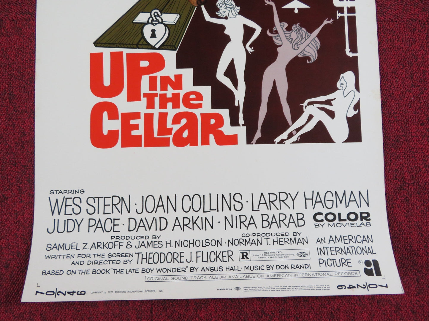 UP IN THE CELLAR US INSERT POSTER WAS STERN JOAN COLLINS 1970 Rendezvous Cinema Movie posters