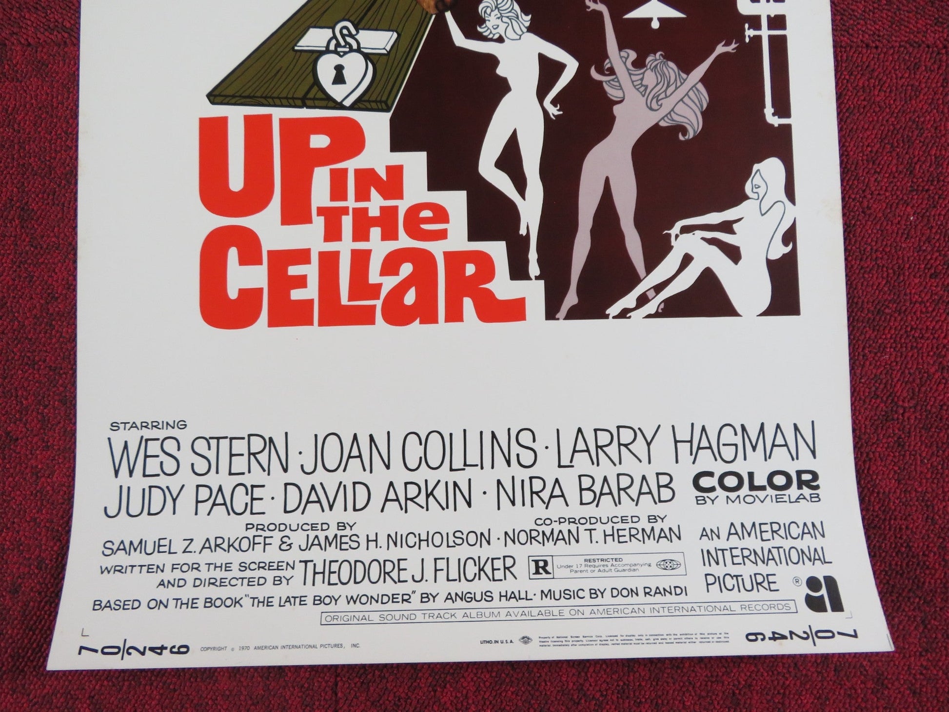 UP IN THE CELLAR US INSERT POSTER WAS STERN JOAN COLLINS 1970 Rendezvous Cinema Movie posters