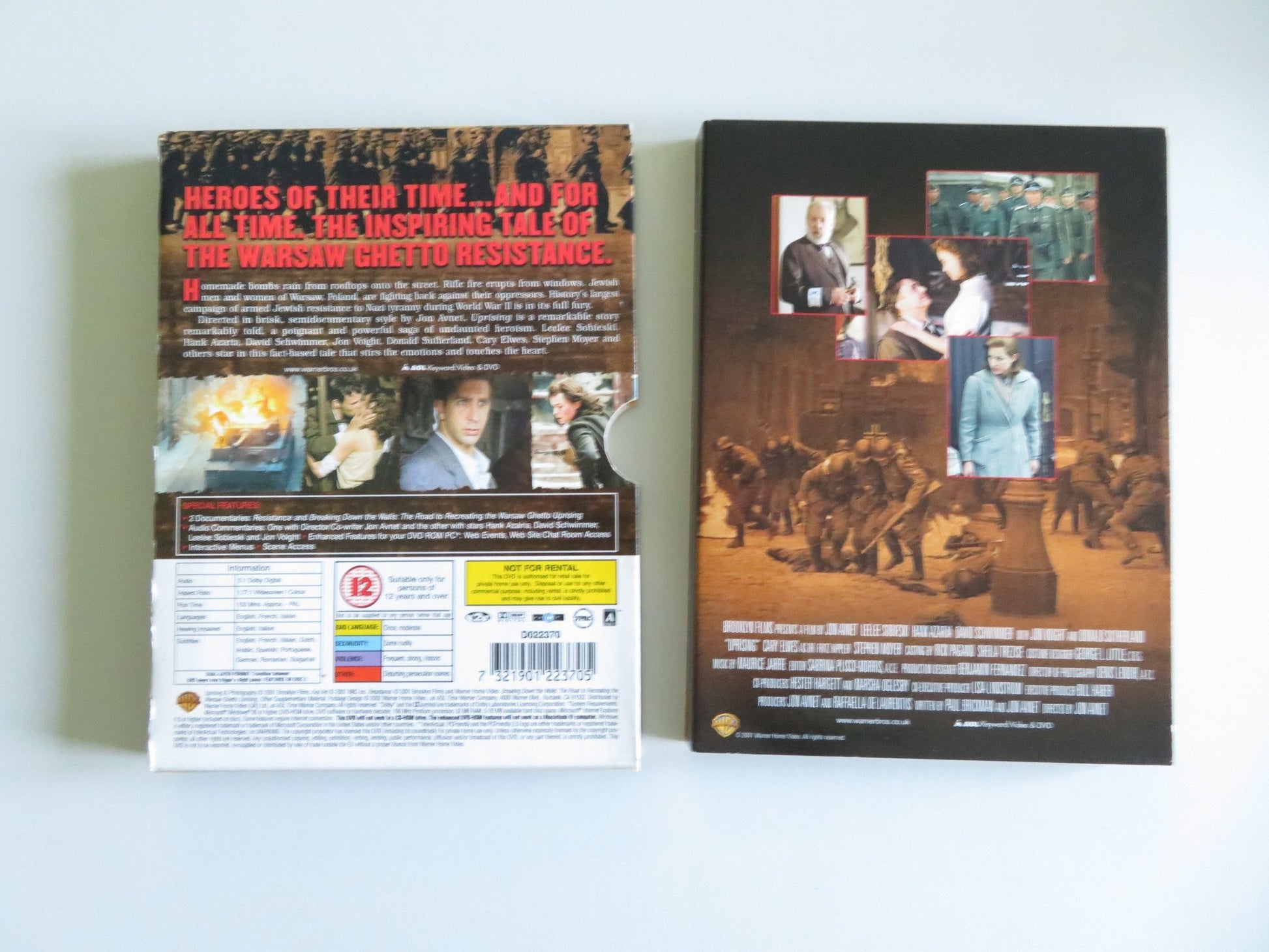 UPRISING (DVD) DAVID SCHWIMMER DONALD SUTHERLAND HANK AZARIA 2001 REGION 2 - Rendezvous Cinema