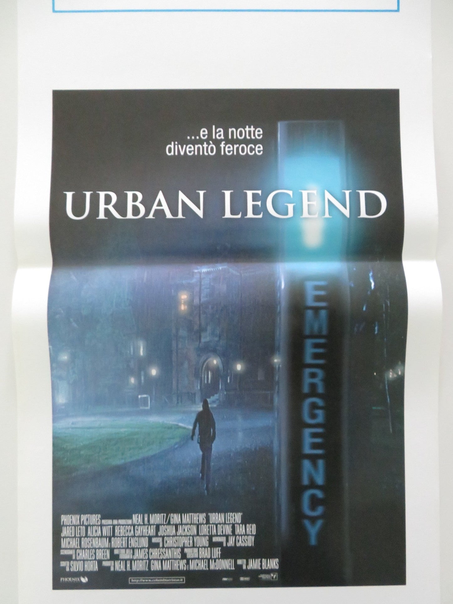 URBAN LEGEND ITALIAN LOCANDINA POSTER JARED LETO ALICIA WITT 1998 Movie posters
