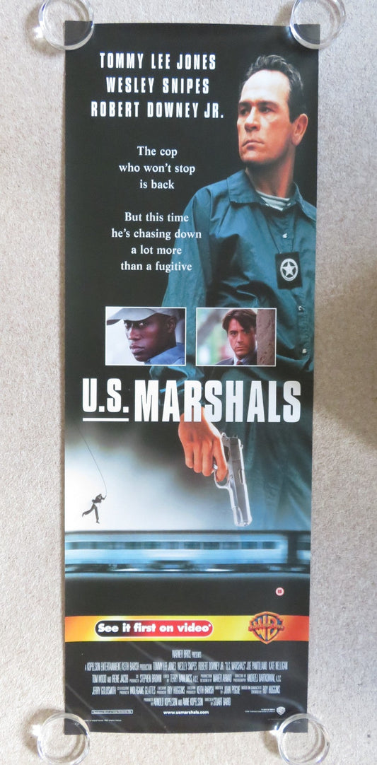 U.S. MARSHALS VHS VIDEO POSTER TOMMY LEE JONES WESLEY SNIPES 1998 Rendezvous Cinema Movie posters