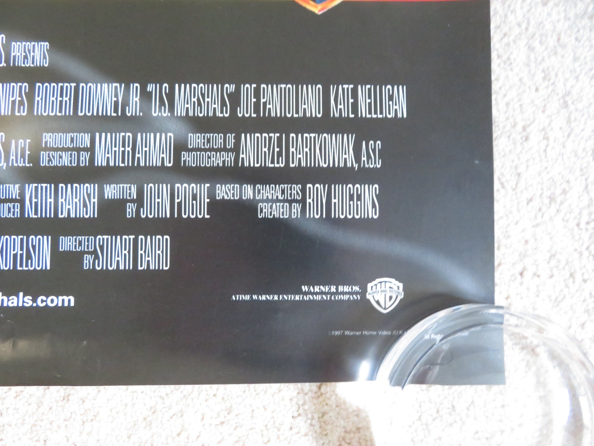 U.S. MARSHALS VHS VIDEO POSTER TOMMY LEE JONES WESLEY SNIPES 1998 Rendezvous Cinema Movie posters