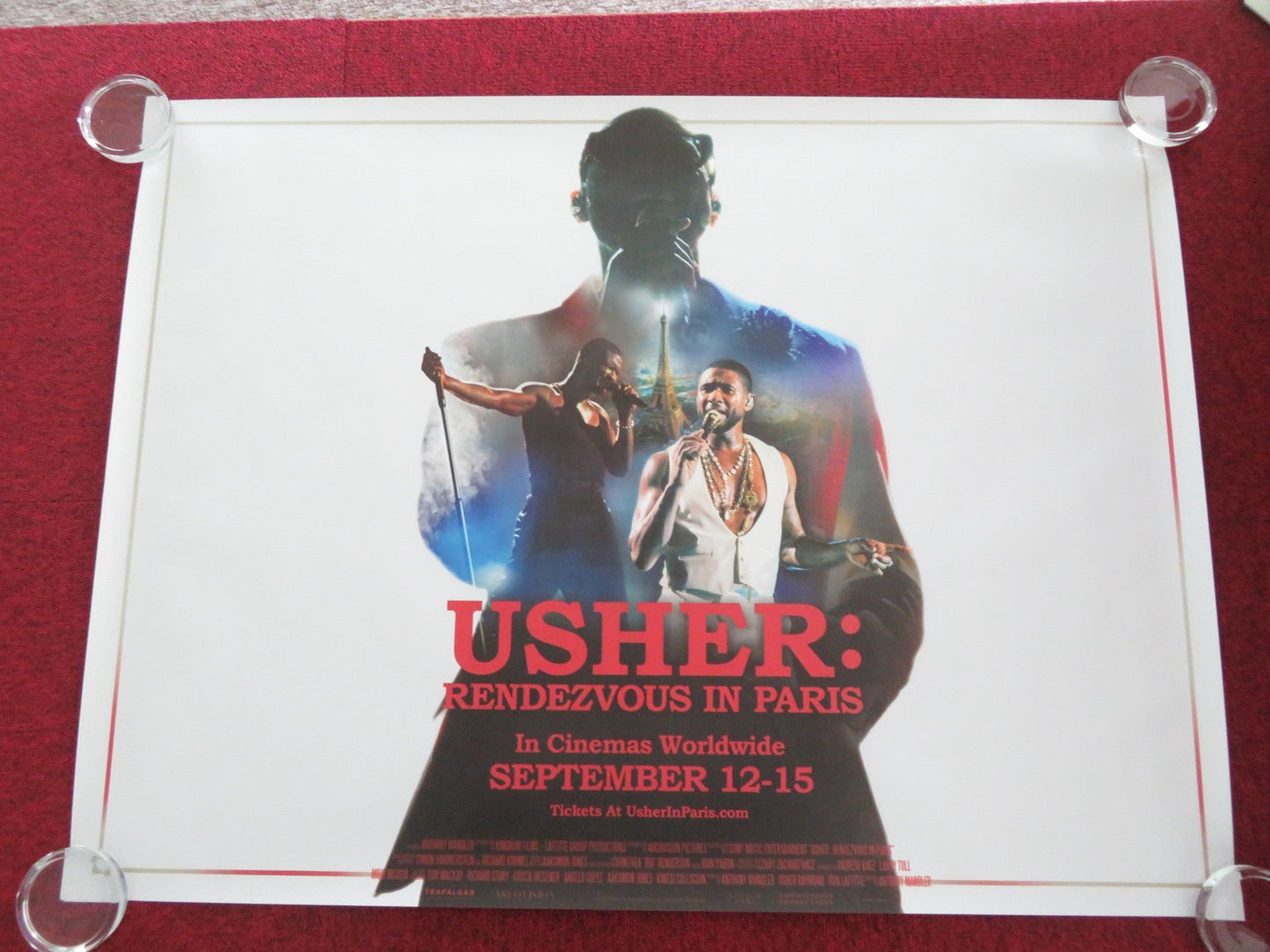 USHER: RENDEZVOUS IN PARIS UK QUAD ROLLED POSTER USHER 2024 Movie posters