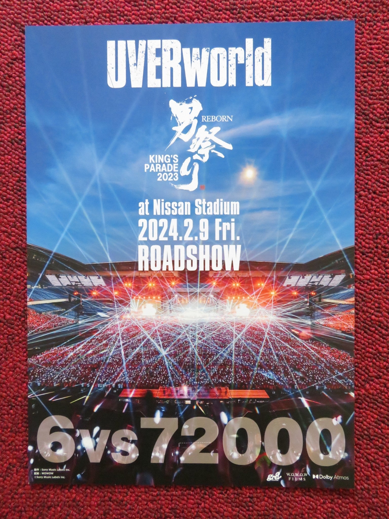 UVERWORLD: LIVE AT NISSAN STADIUM JAPANESE CHIRASHI (B5) POSTER KATSUYA 2024 Rendezvous Cinema Movie posters