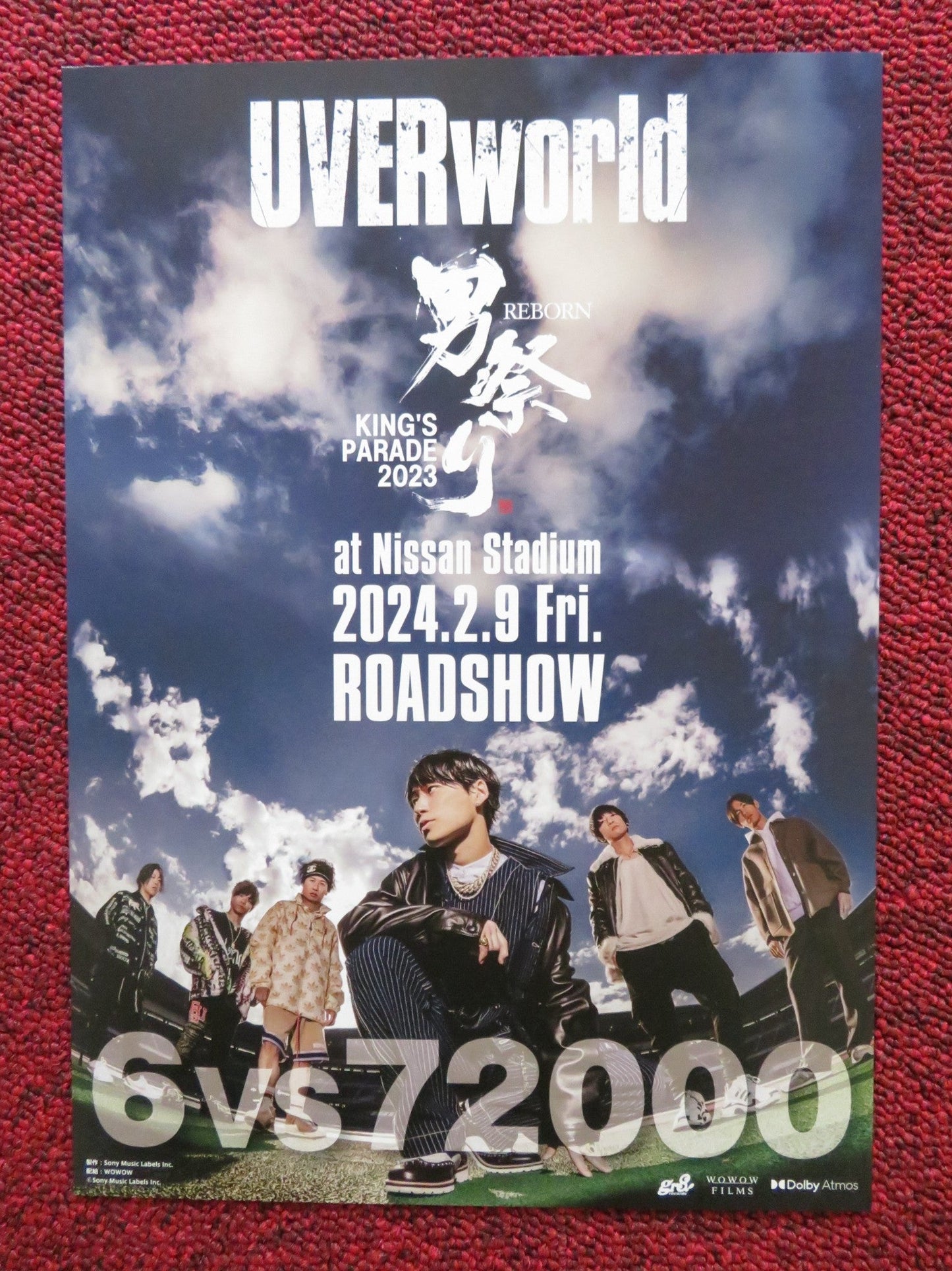 UVERWORLD: LIVE AT NISSAN STADIUM JAPANESE CHIRASHI (B5) POSTER KATSUYA 2024 Rendezvous Cinema Movie posters