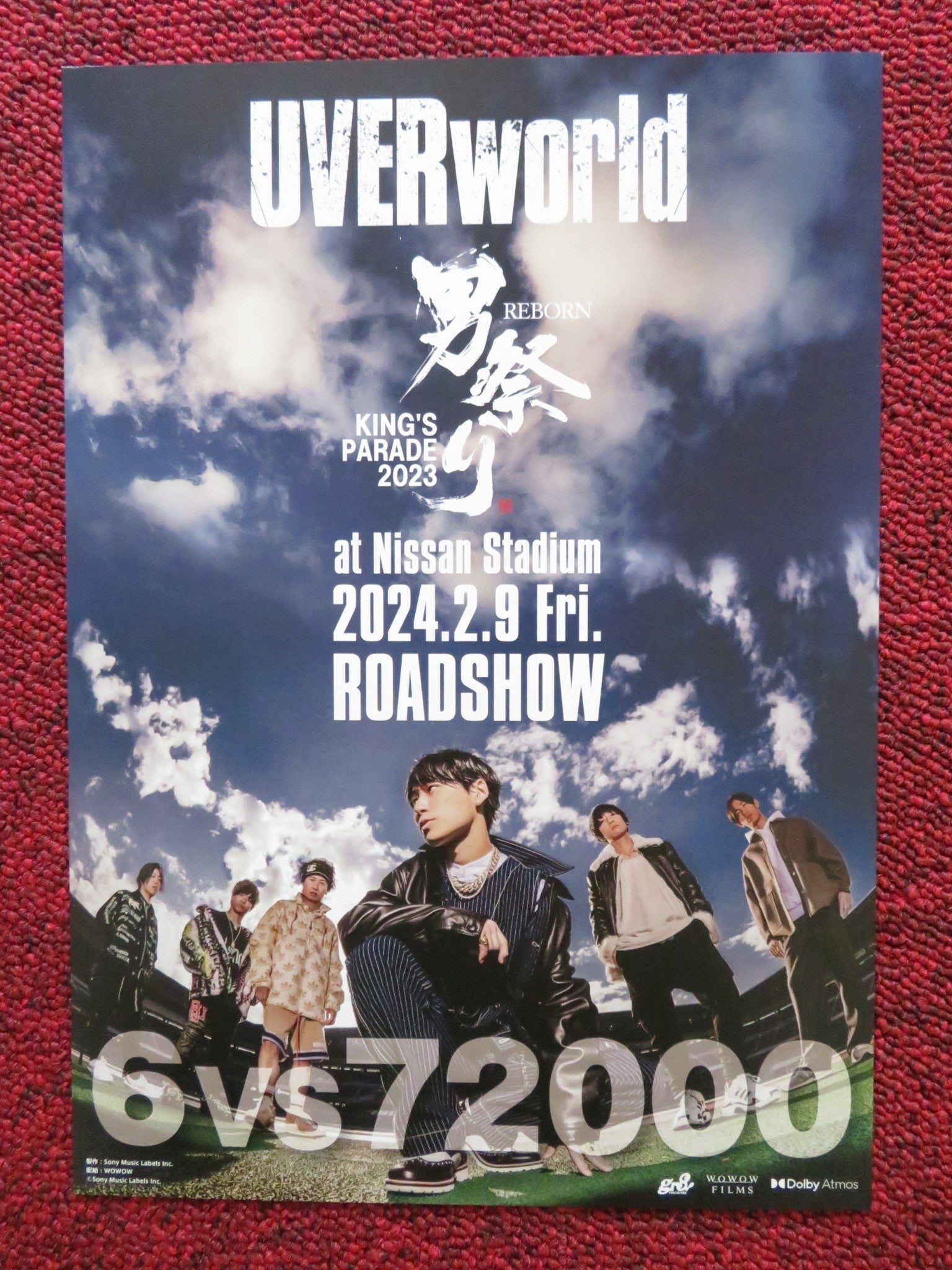 UVERWORLD: LIVE AT NISSAN STADIUM JAPANESE CHIRASHI (B5) POSTER KATSUYA 2024 Rendezvous Cinema Movie posters
